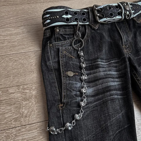 Stylische Harajuku Hohe Taille Jeans für Frauen mit E-Girl Flair