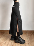Langer Grunge-Rock für Frauen im Techwear Punk Style