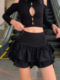 e-girl Plissee-Rock schwarz für Frauen