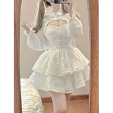 Weißes Gothic-Lolita-Kleid + Bolero