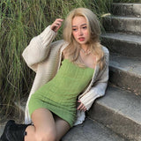 Mini-Kleider E-Girl Sweet Green Strickmodetrend