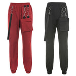 Roter Techwear-Stil Cargo-Hose