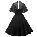 Kleid für Frauen Elegant Stil Gothic halbtransparent