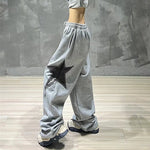 Hoch taillierte Jogginghose mit Stern-Design