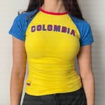 T-Shirt gedruckt kolumbianischen Stil retro 2000er
