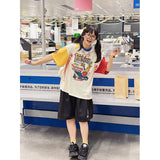 Damen-T-Shirt mit Lehrer-Spruch im Y2K-Streetwear-Stil