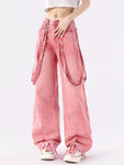 Pink Cargo Jeans Y2K Oversize Damen