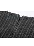 Mini Skirt Y2K Plissierter Rock Frauen Sexy Hohe Taille Schwarz und Grau Streifen Mini Rock