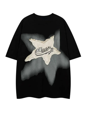 Y2K Vintage Oversize T-Shirt mit Stern-Print im Harajuku-Stil