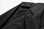 Cropped Schwarze Lederjacke für Frauen Stilvoller