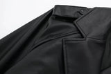 Cropped Schwarze Lederjacke für Frauen Stilvoller