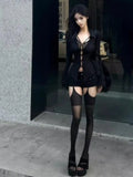 Sexy Schwarzes T-Shirt egirl mit Cut-Outs