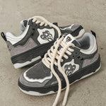 Y2K Chunky Sneakers in Grau & Schwarz Perfekt für edgy Looks und alternative Mod