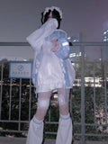 Zauberhafter Fairycore Hoodie mit Bandagen-Ärmeln für E-Girl