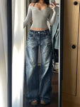 Vintage Y2K High-Waist Schlaghosen für einen Trend-Look