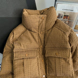 Korean Winterjacke im Oversize Stil mit Großen Taschen