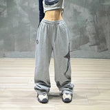 Hoch taillierte Jogginghose mit Stern-Design