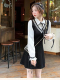 Gothic-Lolita Schulkleid im Kawaii-Stil mit Zweiteil-Optik