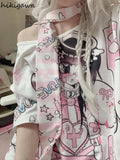 **Alternativer Stil: Kawaii Anime Druck T-Shirt für ein einzigartiges Y2K Look | Trendige Mode für dich**