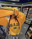 Brasilien Hoodie für alternative Fashion Y2K