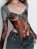 Artistic Mesh Bodysuit für alternative Stile