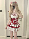 Süßes Gothic Lolita Set mit Spitze und SchleifenTop & Rock