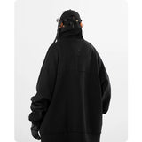 Funktioneller Y3K Hochkragen-Cloak Hoodie für alternative Styles