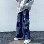 Y2K Patchwork Cargohose in Oversize Denim Jean