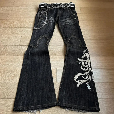 Stylische Harajuku Hohe Taille Jeans für Frauen mit E-Girl Flair