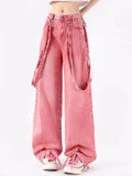 Pink Cargo Jeans Y2K Oversize Damen