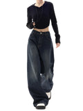 Coole dunkelblau Oversized Baggy Jeans für einen lässigen Y2K-Style