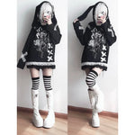 Hoodie im japanischen Subkultur-Stil mit anim-Motiven