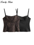 Leoparden Crop-Top mit Spitze – Verführerischer E-Girl Look