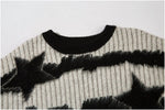 Gestreifter Oversize-Pullover im Grunge-Stil für Damen