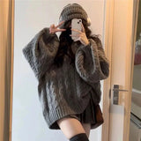 Gemütlicher Oversized Strickpullover im HarajukuStil für den Herbst/Winter