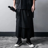 Unisex Techwear-Hose im Gothic-Stil mit Weitem Bein