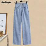 Set Weite Jeans mit Crop-Top & Oversized Hemd