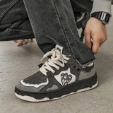 Y2K Chunky Sneakers in Grau & Schwarz Perfekt für edgy Looks und alternative Mod