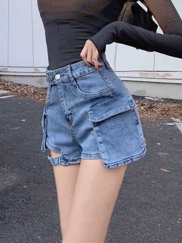 Denim y2k Shorts für Frauen High Waist Sommer