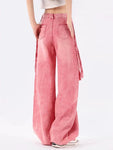 Pink Cargo Jeans Y2K Oversize Damen