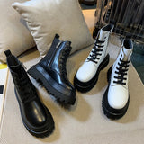 Schwarze Biker Boots für Frauen