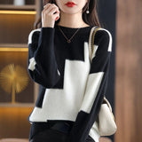 Crewneck Tops Jumper Korean Women's Sweater for Women Knitted