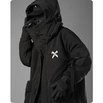 Unisex Y3K Fischmund Kapuzen Winterjacke