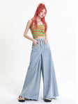 Oversize-Jeans im Goth & E-Girl StilHigh Waist mit weitem Bein