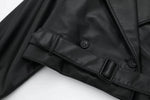 Cropped Schwarze Lederjacke für Frauen Stilvoller