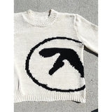 Pullover im Y2K-Stil mit Aphex Twin Design