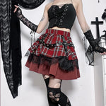 Gothic Lolita Karorock mit Nieten und Spitze