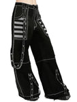 Coole schwarze Cargo-Jeans mit Zipper und lässigem Schnitt für Gothic