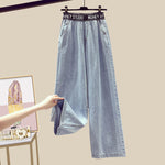 3 Sätze koreanischen Stils Jeans Oversize und Crop Top