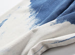 Jean y2k Oversize Bi-Farbe Weiß und Blau Denim